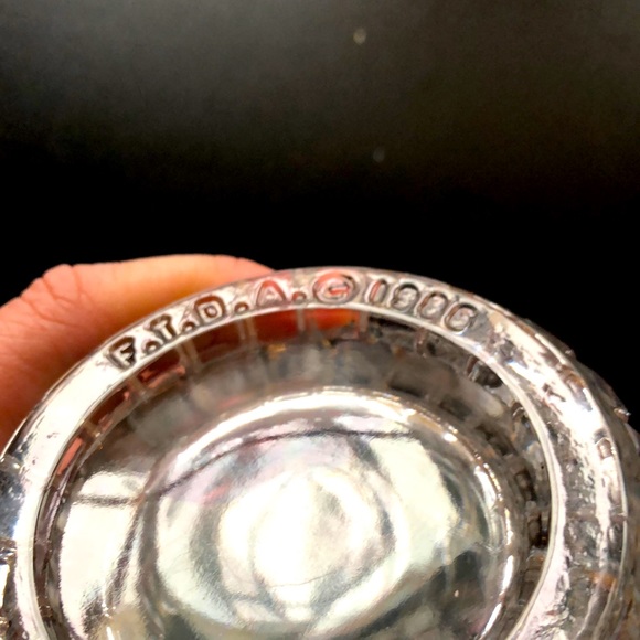 NEW LISTING! 1986 Vintage FTDA Lead Crystal Heart Vase Candy Dish - Picture 4 of 10